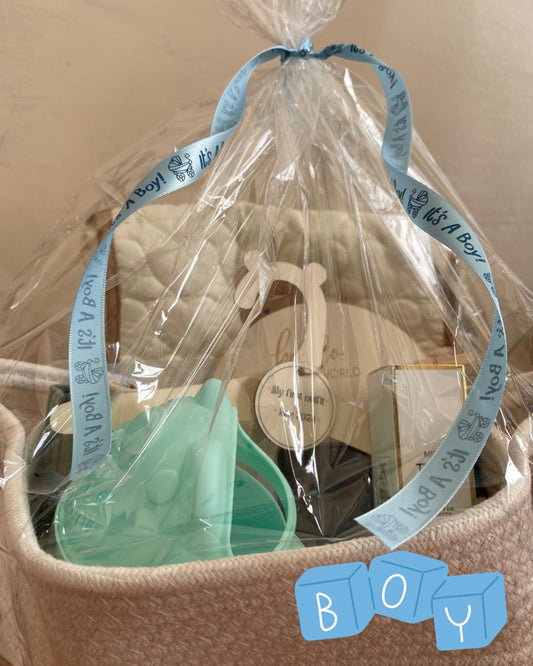 ⁠baby boy gift basket